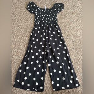 FabKids Black and White Polka Dot One Piece